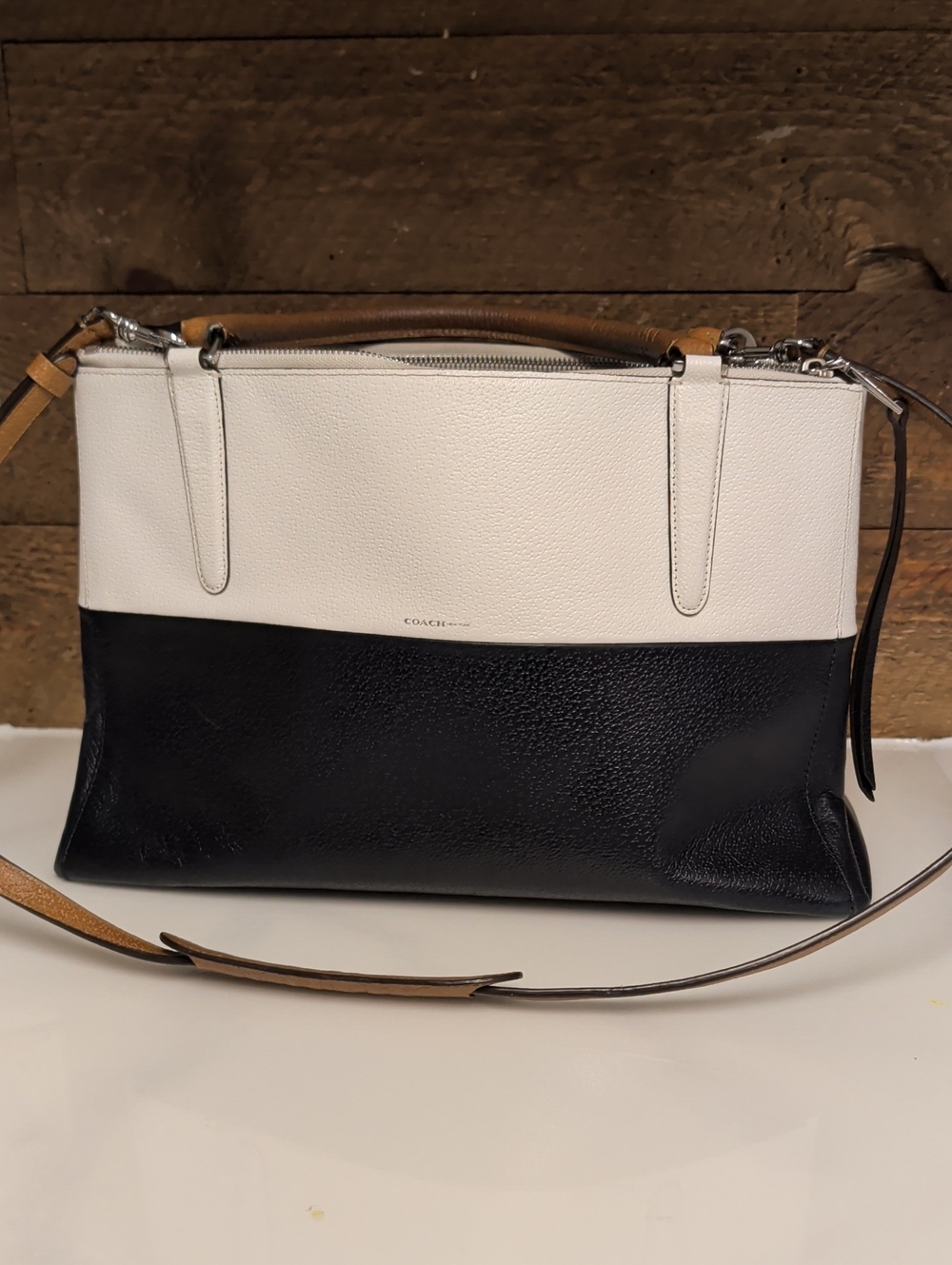 Coach Two Tone Burrough Bag